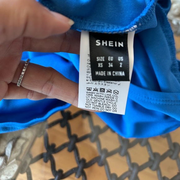 Shein Blue Summer Crop Top - Picture 5 of 6